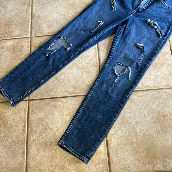 Gap Distressed Ripped Cigarette High Waist Skinny Ankle Jeans - Picture 3 of 10